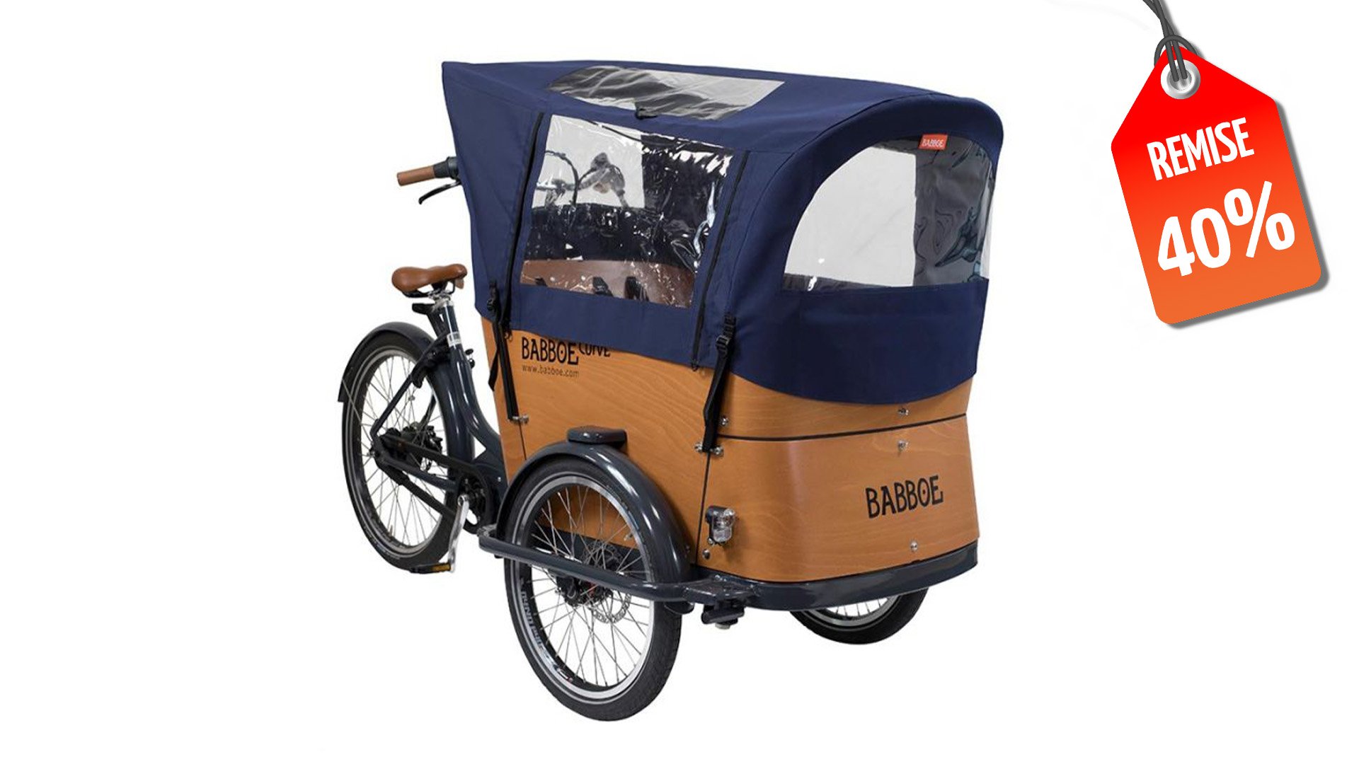 Remise de 40% sur le triporteur électrique Babboe