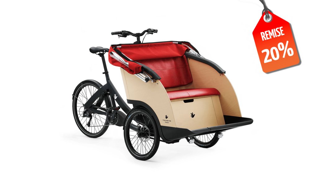 Triporteur électrique Triobike Taxi, moteur pédalier