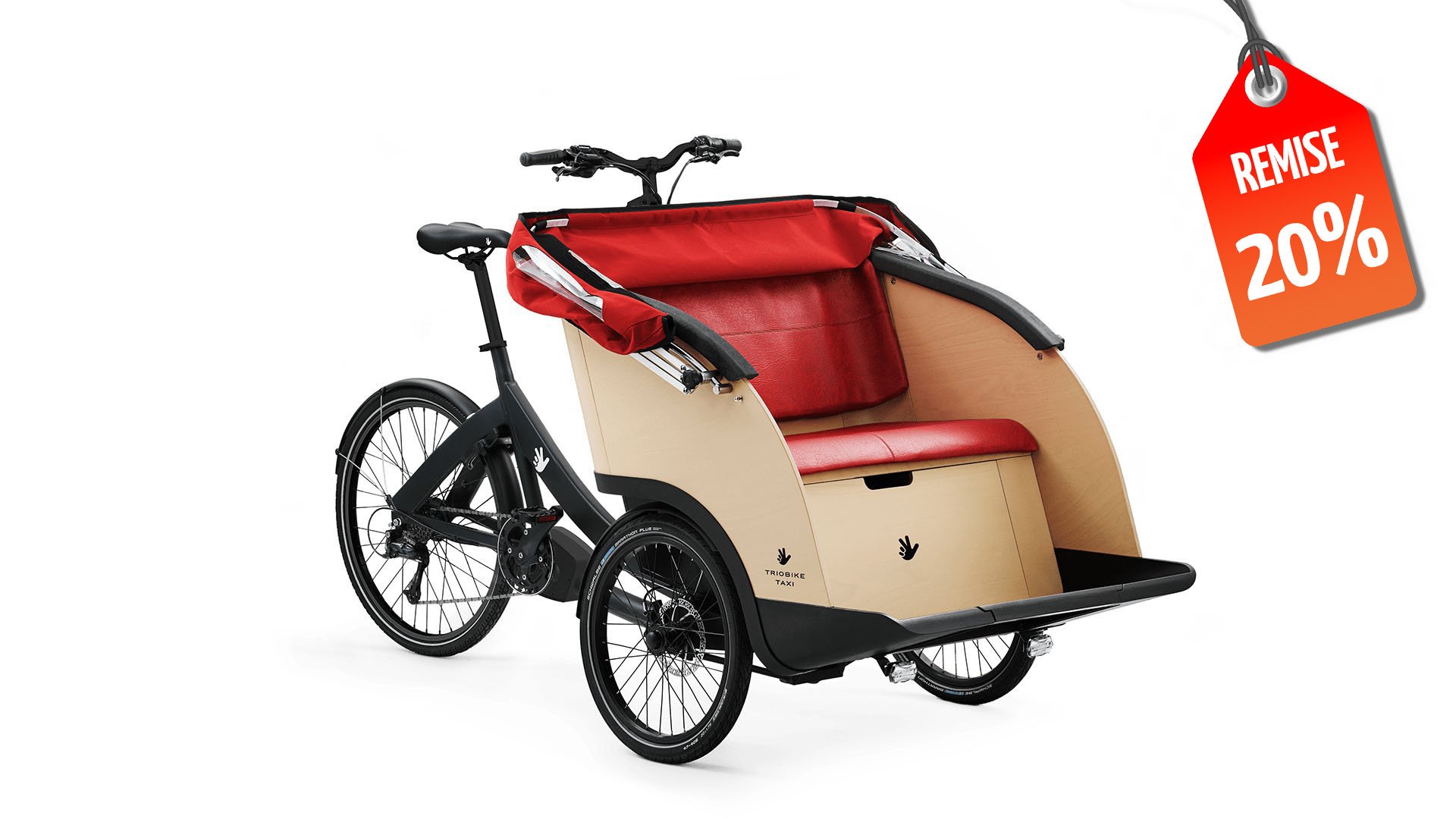 Triporteur électrique Triobike Taxi, moteur pédalier