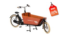 Remise exceptionnelle de 25% sur ce modèle unique de biporteur Bakfiets Confort STEPS