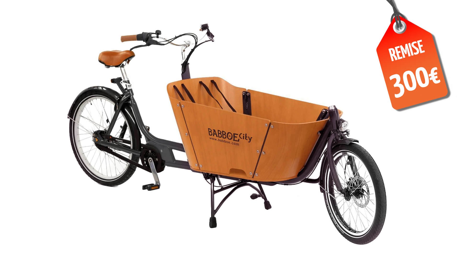 Remise immédiate de 300€ sur ce biporteur Babboe révisé et contrôlé