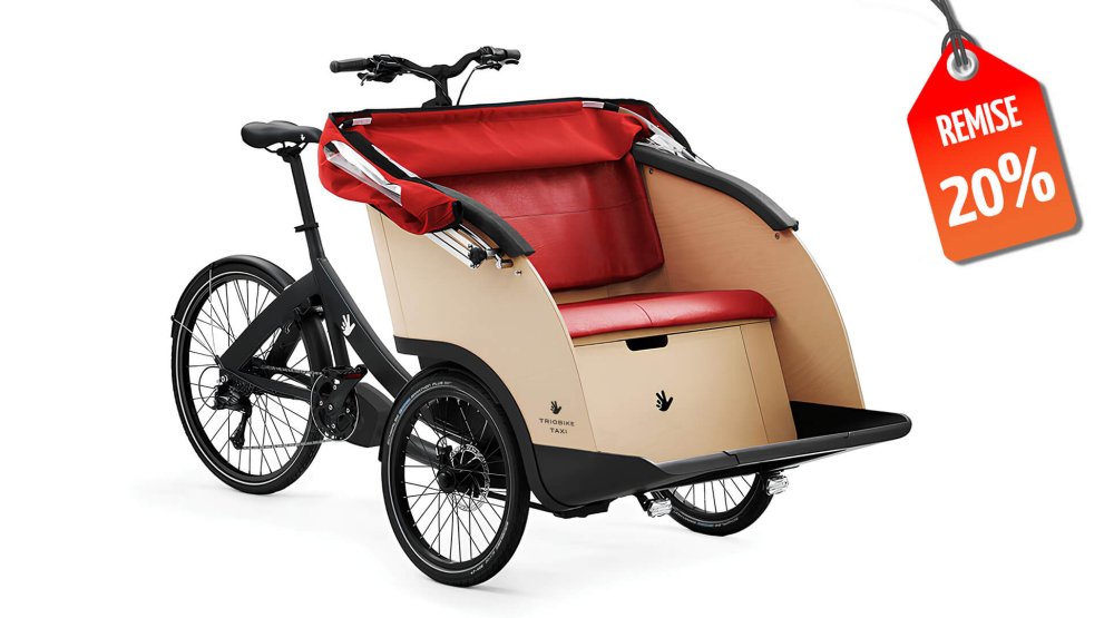Triporteur électrique Triobike Taxi, moteur pédalier