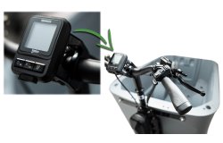 La console Valeo View Plus sur le guidon