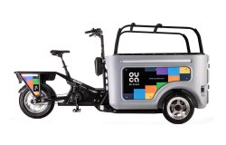 Kiddiebus de Ouca Bikes avec caisse couleur gris clair