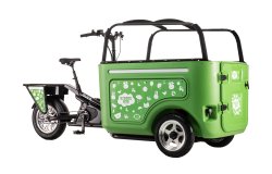 Kiddiebus de Ouca Bikes avec caisse couleur vert pomme