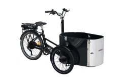 Le triporteur électrique NIHOLA CARGO Open avec assistance roue arrière et nouveau cadre G2