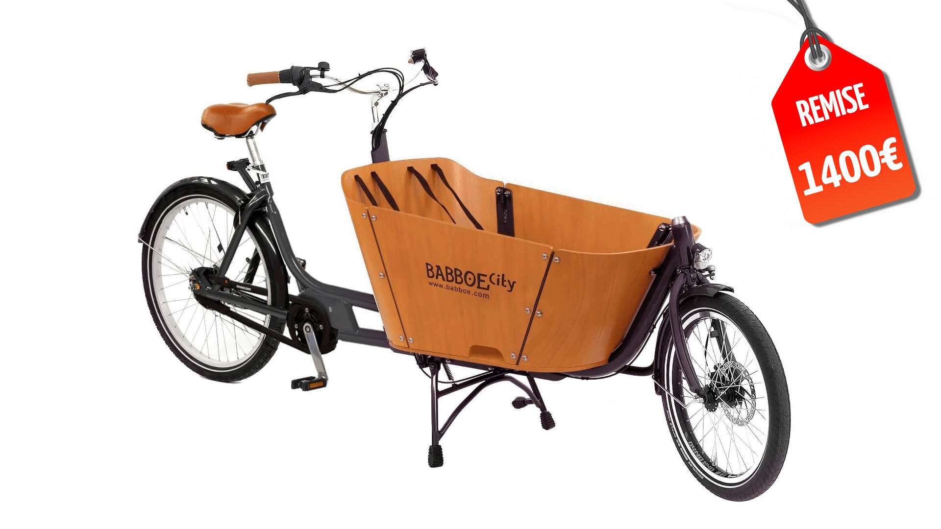 Remise exceptionnelle de 1400€ sur ce biporteur Babboe révisé et contrôlé
