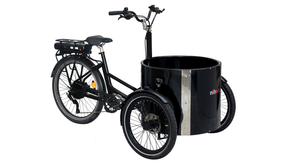 Le trriporteur électrique NIHOLA LOW Single avec assistance roue arrière et nouveau cadre G2