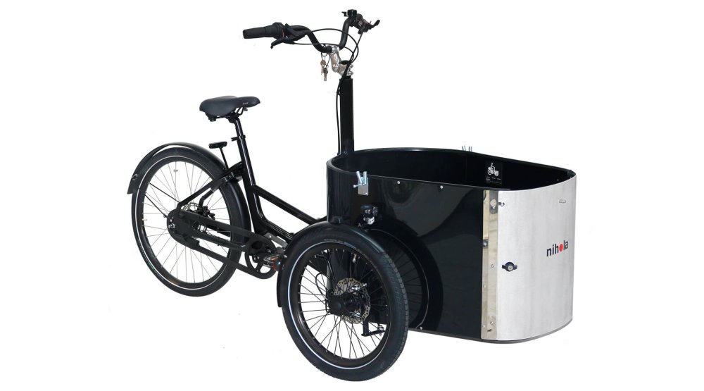 Le triporteur NIHOLA CARGO Open musculaire avec son cadre G2
