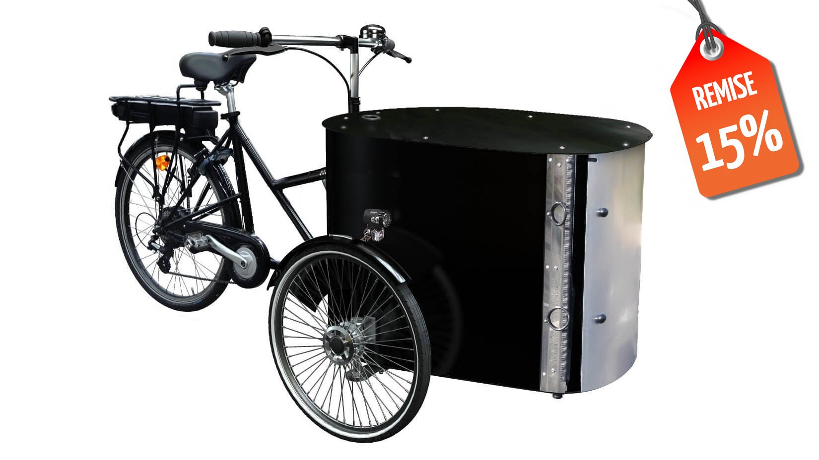15% de remise immédiate sur ce modèle de triporteur pro avec assistance électrique