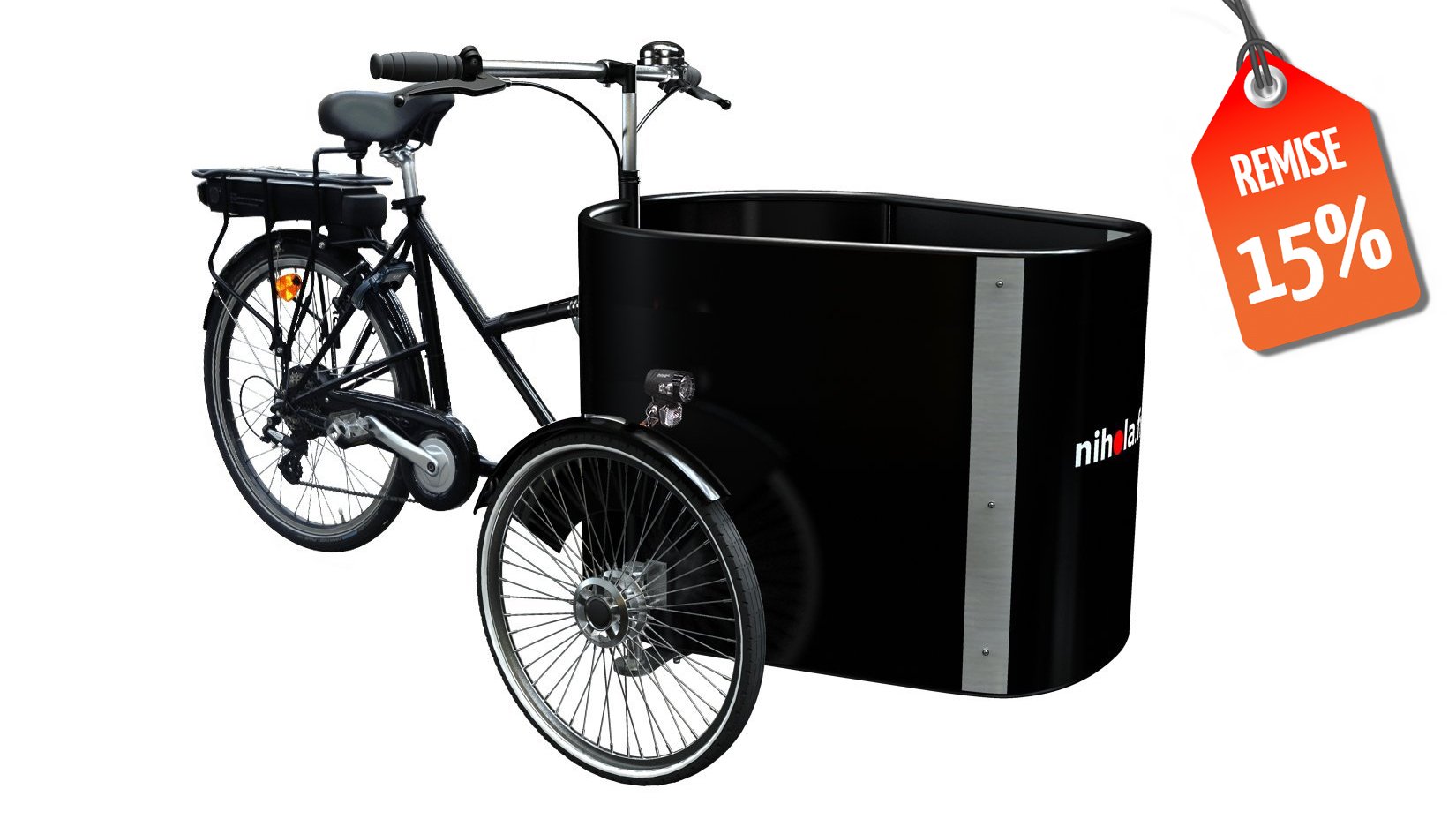 15% de remise immédiate sur ce modèle de triporteur pro avec assistance électrique