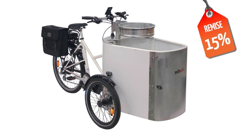 15% de remise immédiate sur ce modèle de triporteur voirie avec assistance électrique