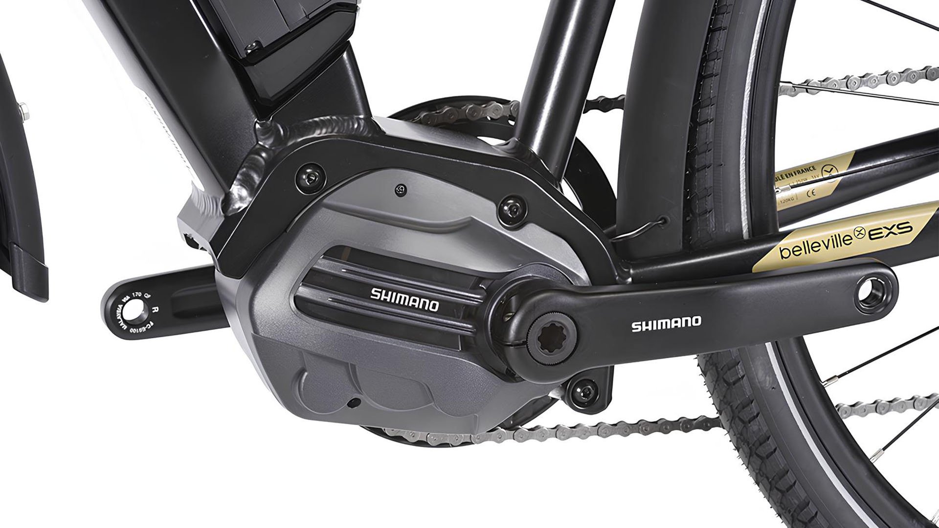 Ce vélo est équipé d'un moteur pédalier