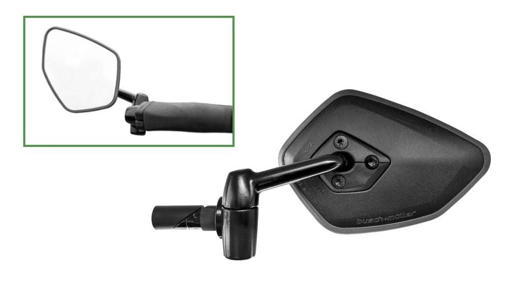 Rétroviseur d'extremité de guidon pour tricycles Pfautec Z(11)