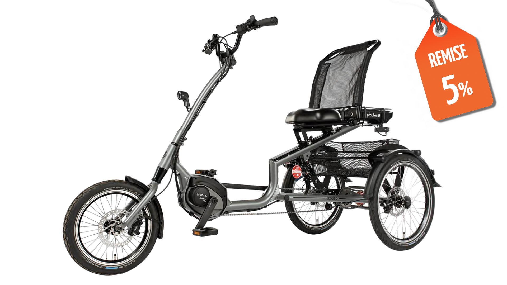5% de remise immédiate sur le tricycle électrique Scoobo signé Pfautec