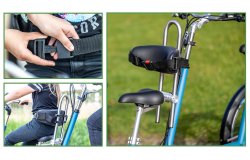 Tandem tricycle électrique enfant devant Kivo Plus de vanRaam