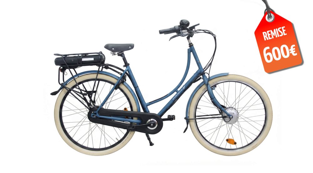 Vélo électrique Oma Premium avec assistance roue avant Bafang (modèle de démonstration) Vélo électrique Oma Premium avec assistance roue avant Bafang (modèle de démonstration)