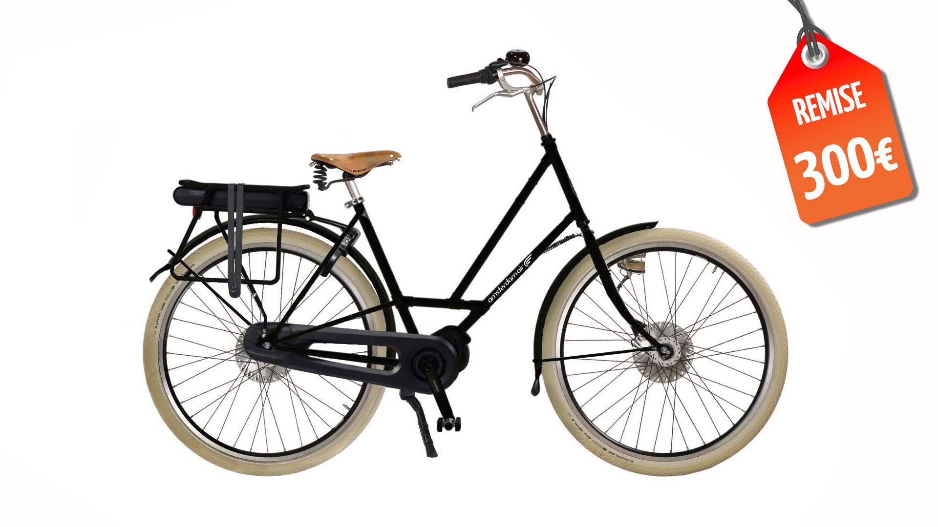 Visuel packshot du VAE hollandais City Zen avec motorisation centrale