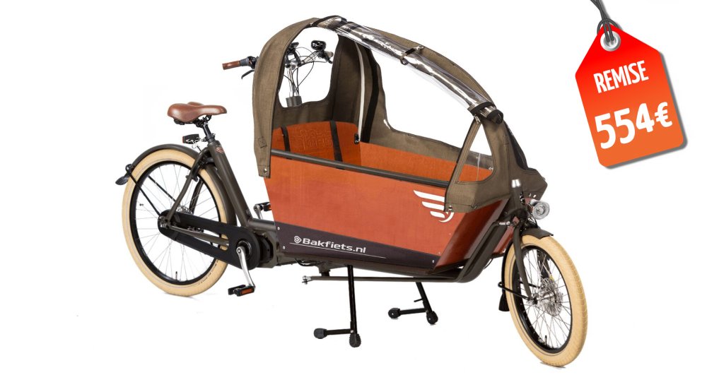 Biporteur Bakfiets Confort - Moteur pédalier SHIMANO (modèle d'exposition)