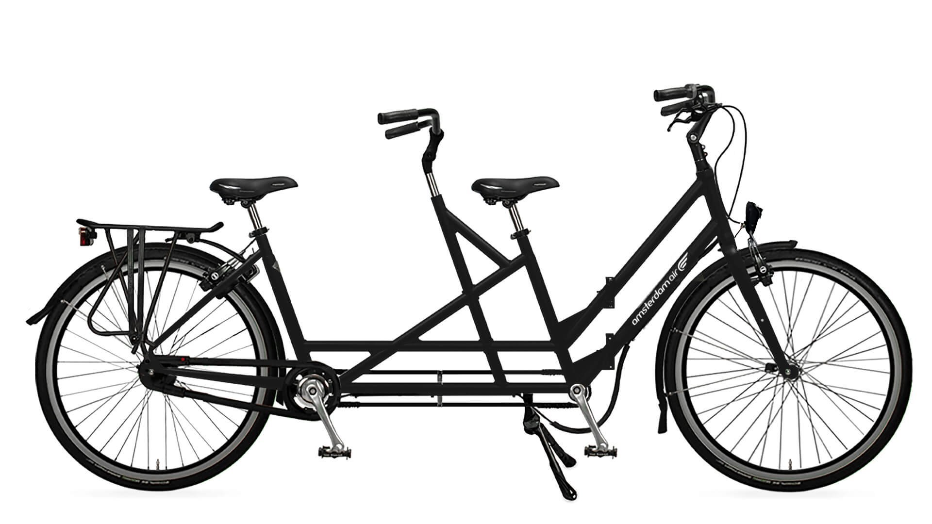 Tandem pliant 28" avec cadre noir mat