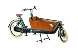 Biporteur électrique Bakfiets Confort avec cadre vert profond