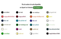 Désormais 24 couleurs de cadre sont disponibles 