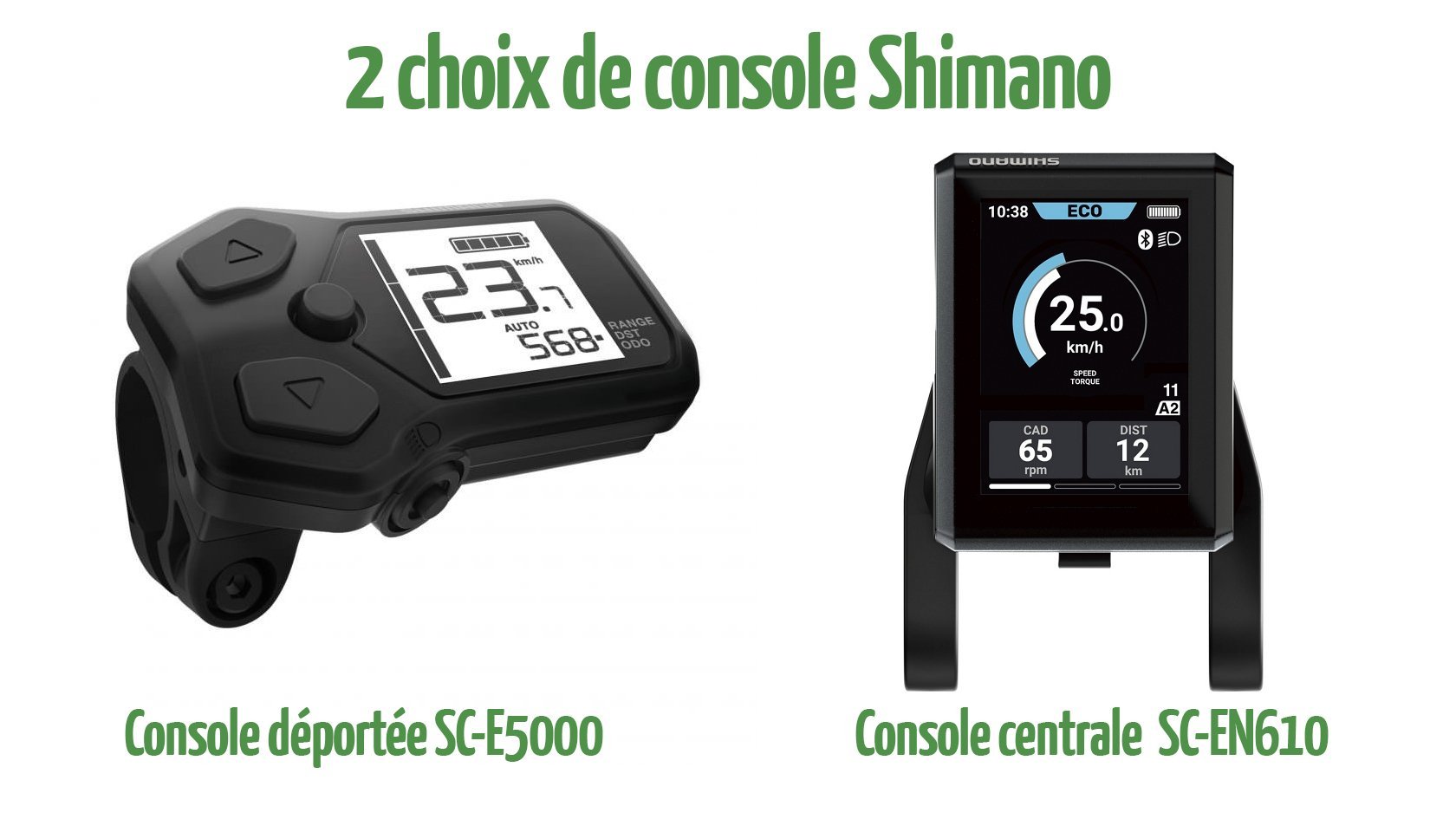2 choix de console avec l'assistance pédalier Shimano EP6 cargo