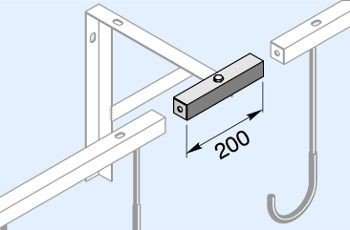 Jonction entre 2 supports de vélo mural pour 2 à 8 vélos