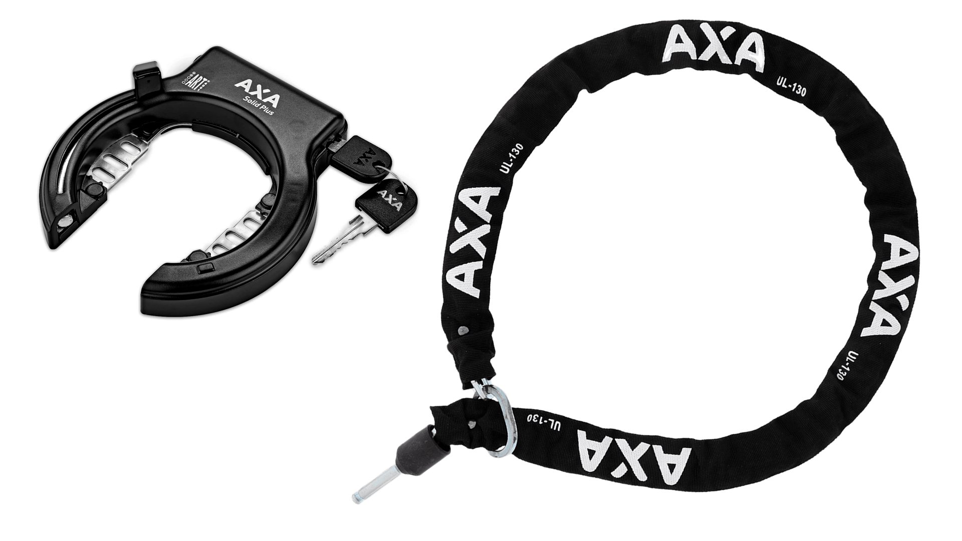 Pack Antivol de cadre Solid Pro Plus Art** et extension chaîne 130 cm