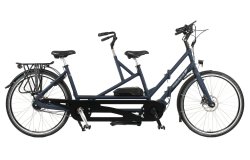Tandem électrique pliant 28" avec moteur pédalier STEPS et cadre bleu mat