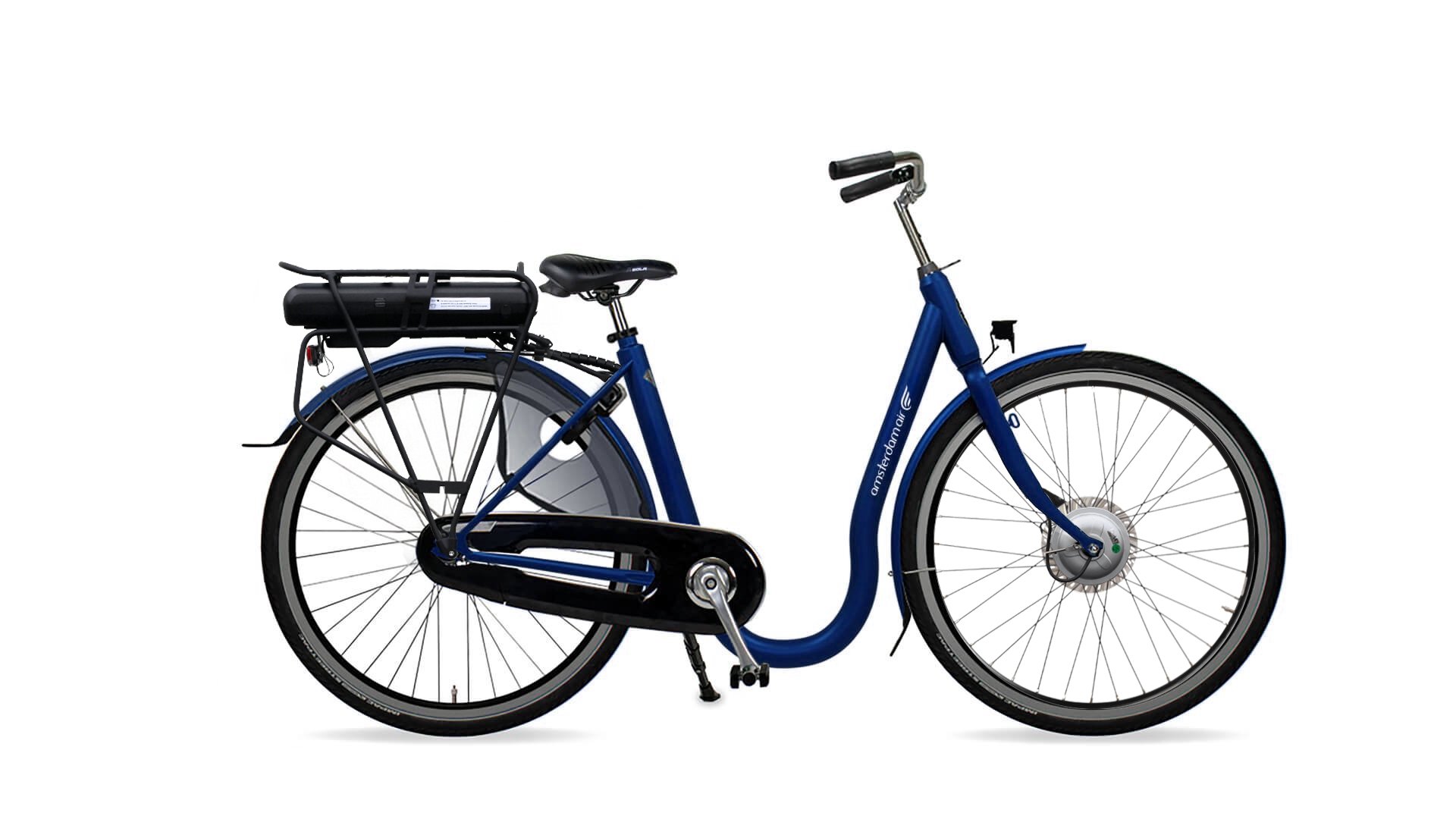 Vélo électrique City Must Premium avec cadre couleur bleu nuit