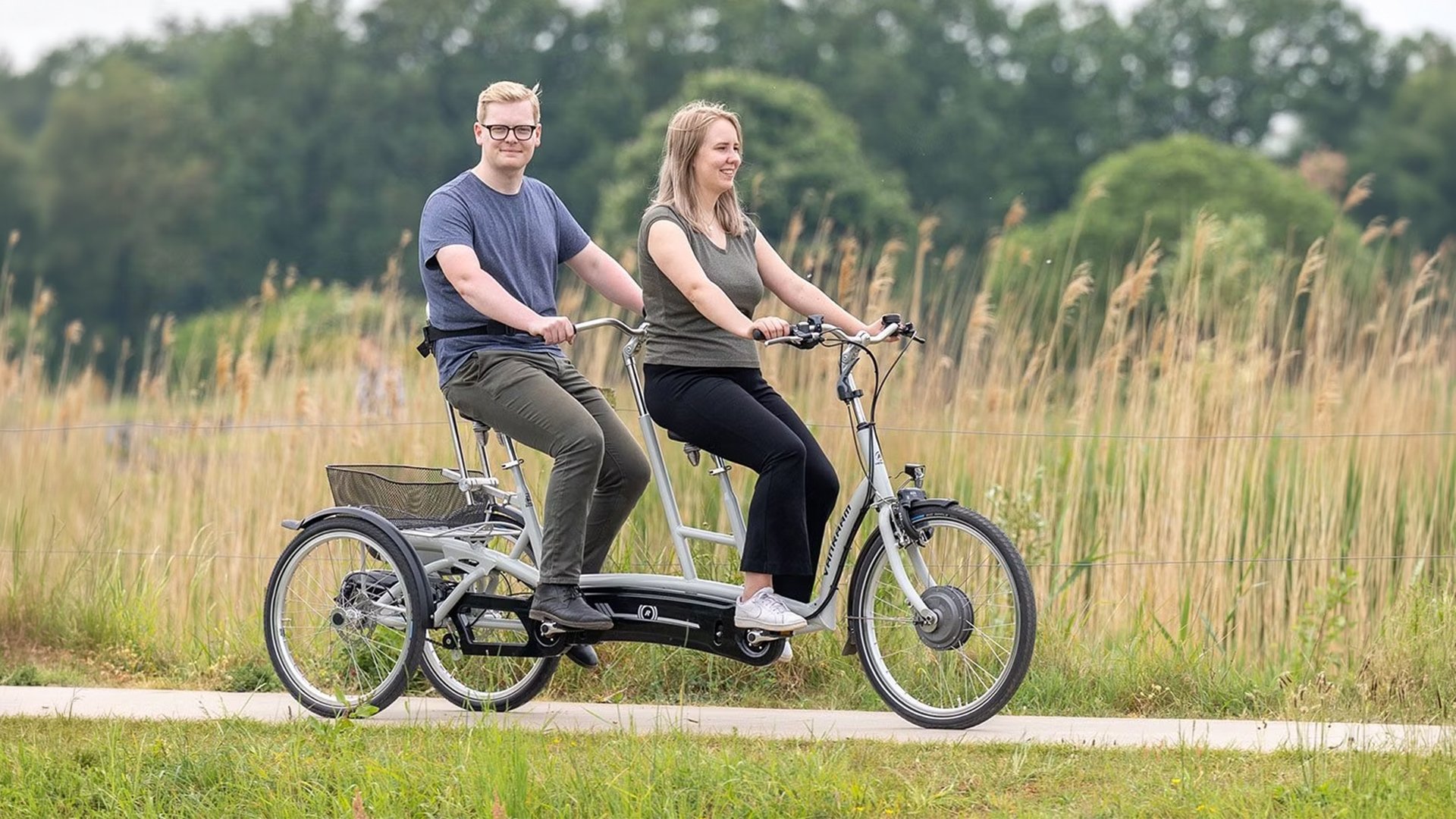 Tandem tricycle électrique Twinny Plus de vanRaam