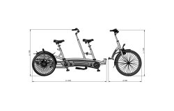 Option cadre divisible pour tandem Twinny Plus de vanRaam