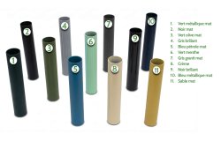 Les 11 couleurs de cadre proposées par le fabricant Azor