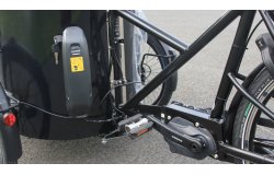 Ce cargo est équipé d'une assistance pédalier (batterie 418 Wh)