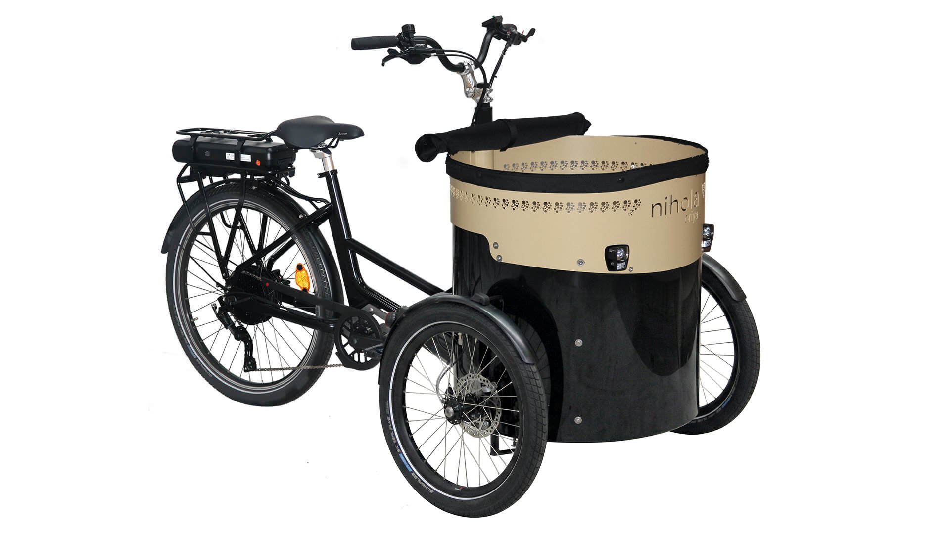 Triporteur NIHOLA ORIYA avec assistance roue arrière Bafang