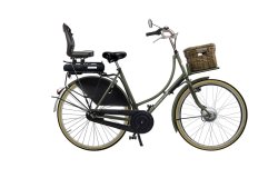 1881 Premium électrique avec malle sur le porte-bagage avant et siège Junior Yepp Budget à l'arrière