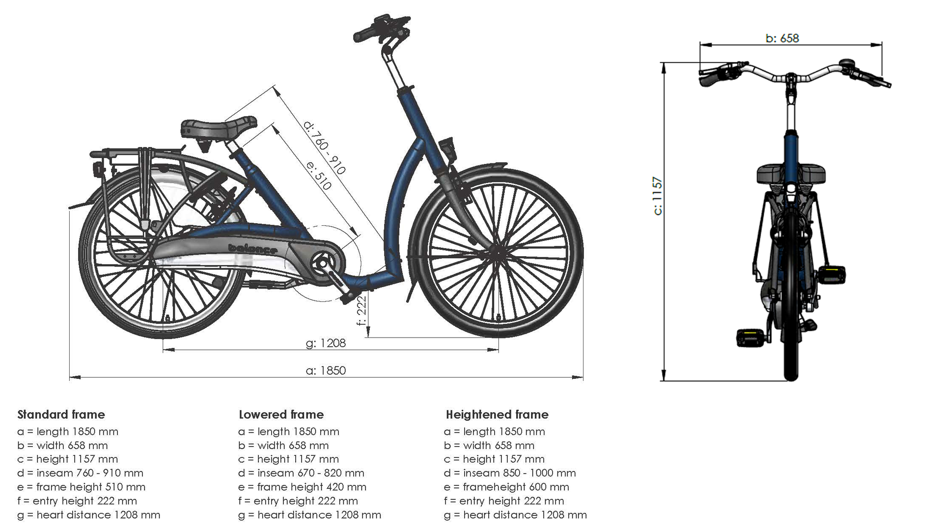 Vélo électrique à enjambement bas Balance Van Raam