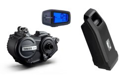 Les 3 principaux éléments de l'assistance électrique Yamaha : le moteur, le display et la batterie