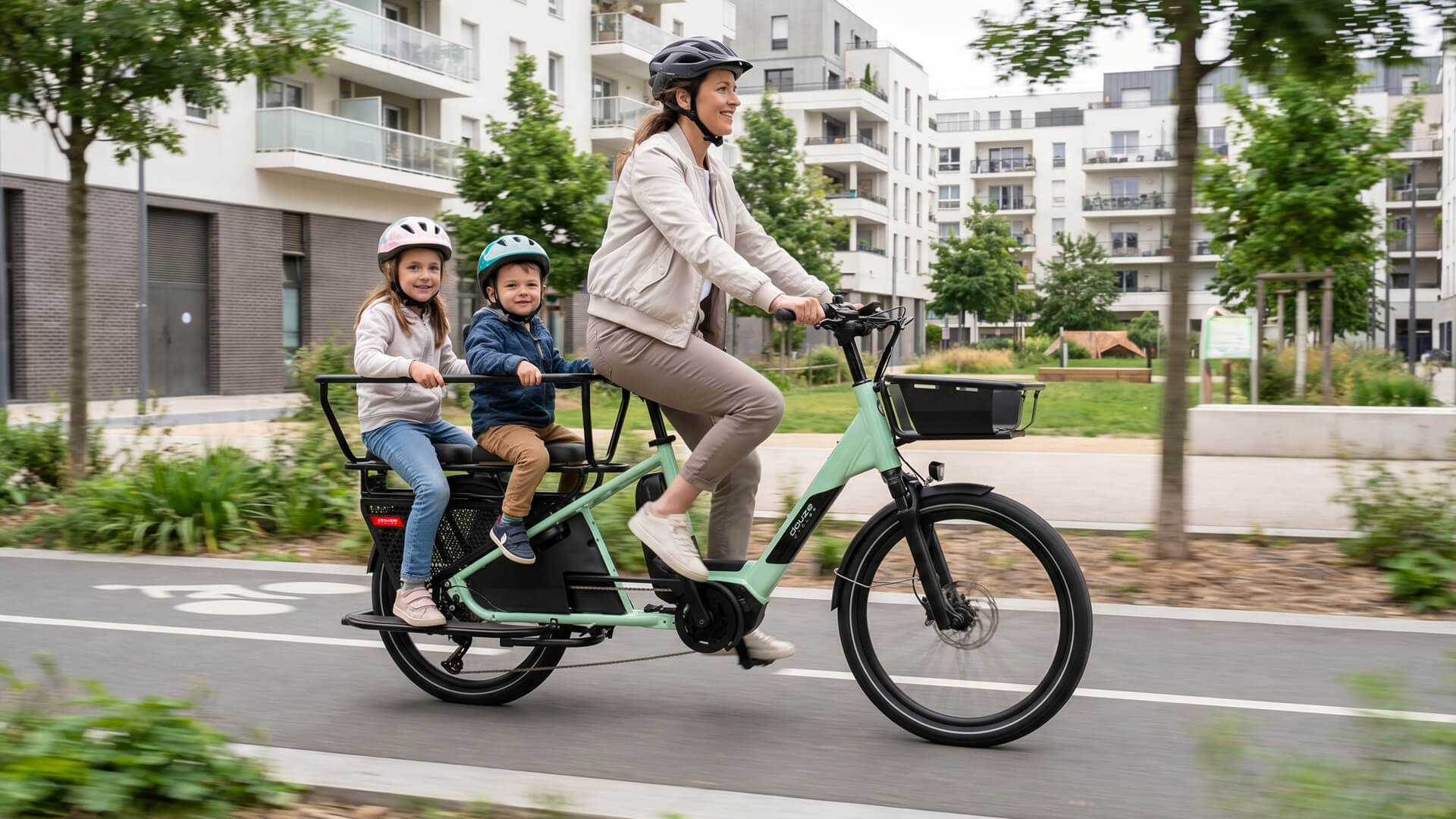 LT24 avec cadre vert menthe et motorisation Bafang