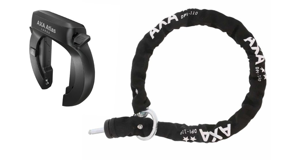 Pack Antivol de cadre AXA Atlas Large et extension chaîne 110 cm Art **