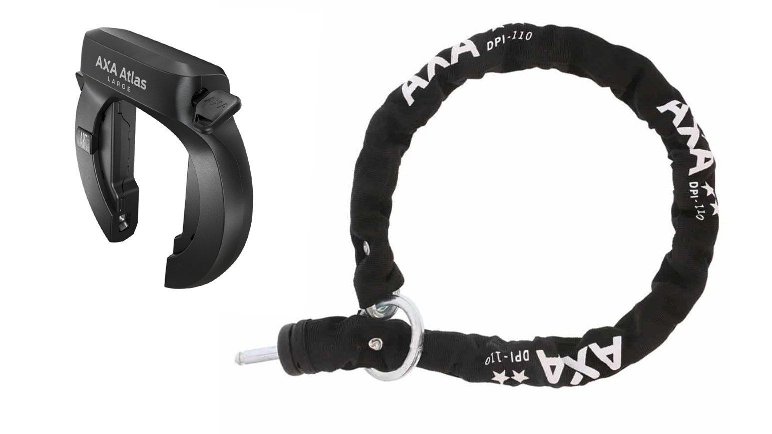 Pack Antivol de cadre AXA Atlas Large et extension chaîne 110 cm Art **