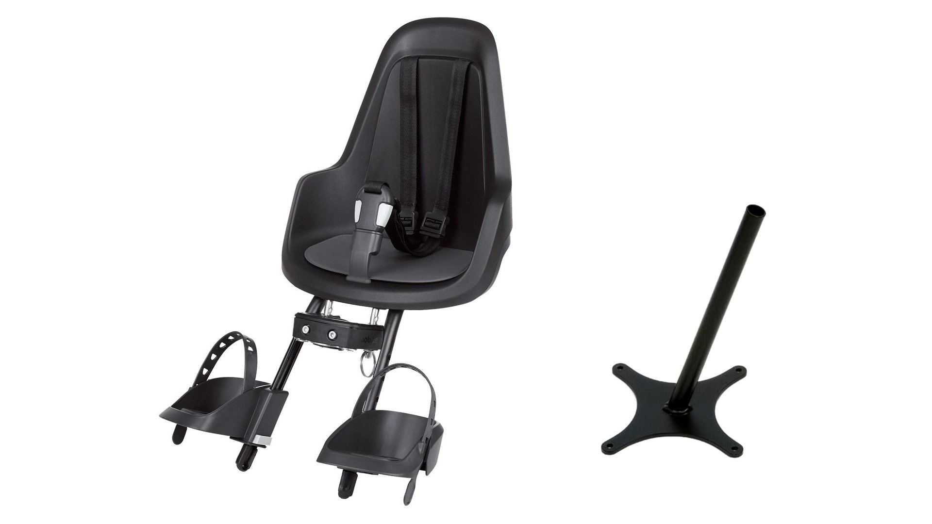 Siège bébé avant Bobike Go Mini Urban Black avec adaptateur pour coffre biporteur