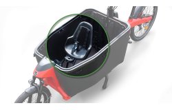 Siège bébé avant Bobike Go Mini Urban Black avec adaptateur pour coffre biporteur