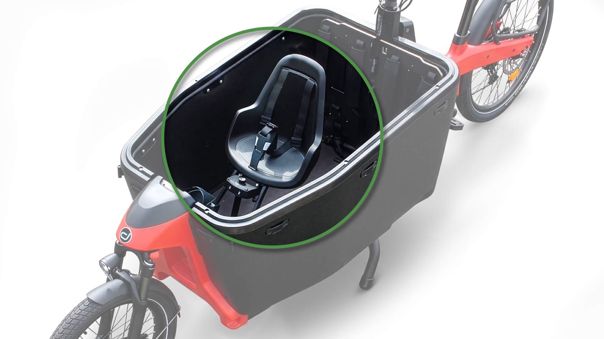 Siège bébé avant Bobike Go Mini Urban Black avec adaptateur pour coffre biporteur