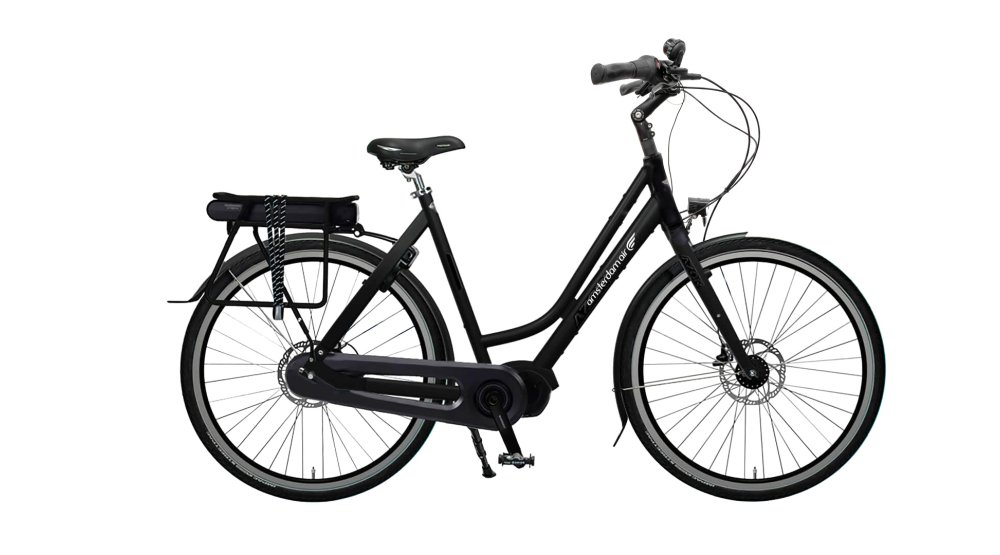 VAE hollandais Flevoland avec cadre aluminium noir brillant et moteur pédalier Shimano E-Bike Systems VAE hollandais Flevoland avec cadre aluminium noir brillant et moteur pédalier Shimano E-Bike Systems