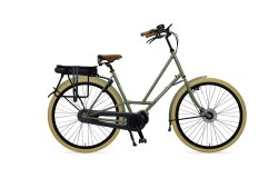 Vélo électrique City Zen avec cadre vert olive