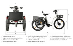 Les dimensions du tricycle adulte Lovelo
