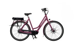 VAE hollandais Flevoland avec cadre aluminium noir brillant et moteur pédalier Shimano E-Bike Systems