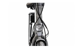 VAE hollandais Flevoland avec cadre aluminium noir brillant et moteur pédalier Shimano E-Bike Systems